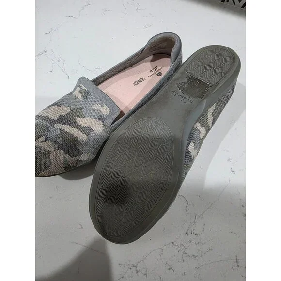 Clarks Women's 7 M Cloudstepper Carly Dream Flats Shoes Stretch Khaki Green Camo - Picture 4 of 8
